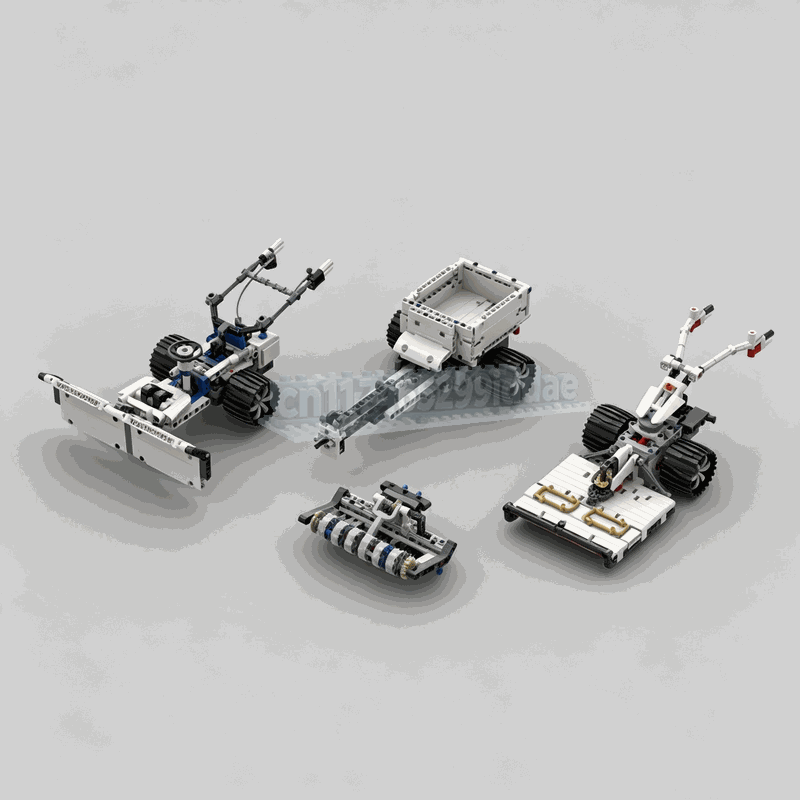Farming Agriculture Model - 1021Parts MOC Traktor Pertanian Dual Single