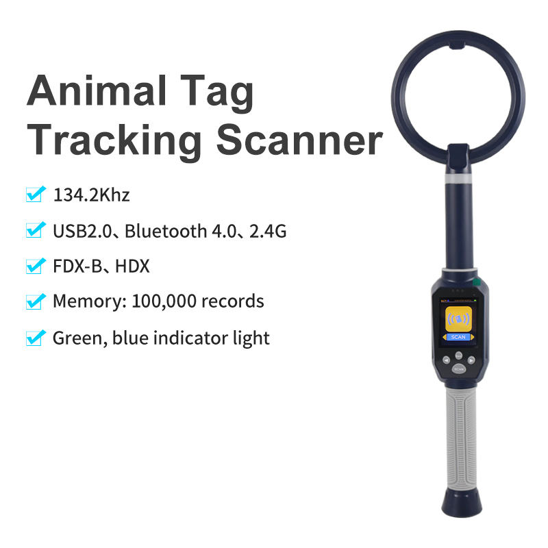 Livestock Ear Tag - Pemindai RFID Long Stick 134.2khz HDX