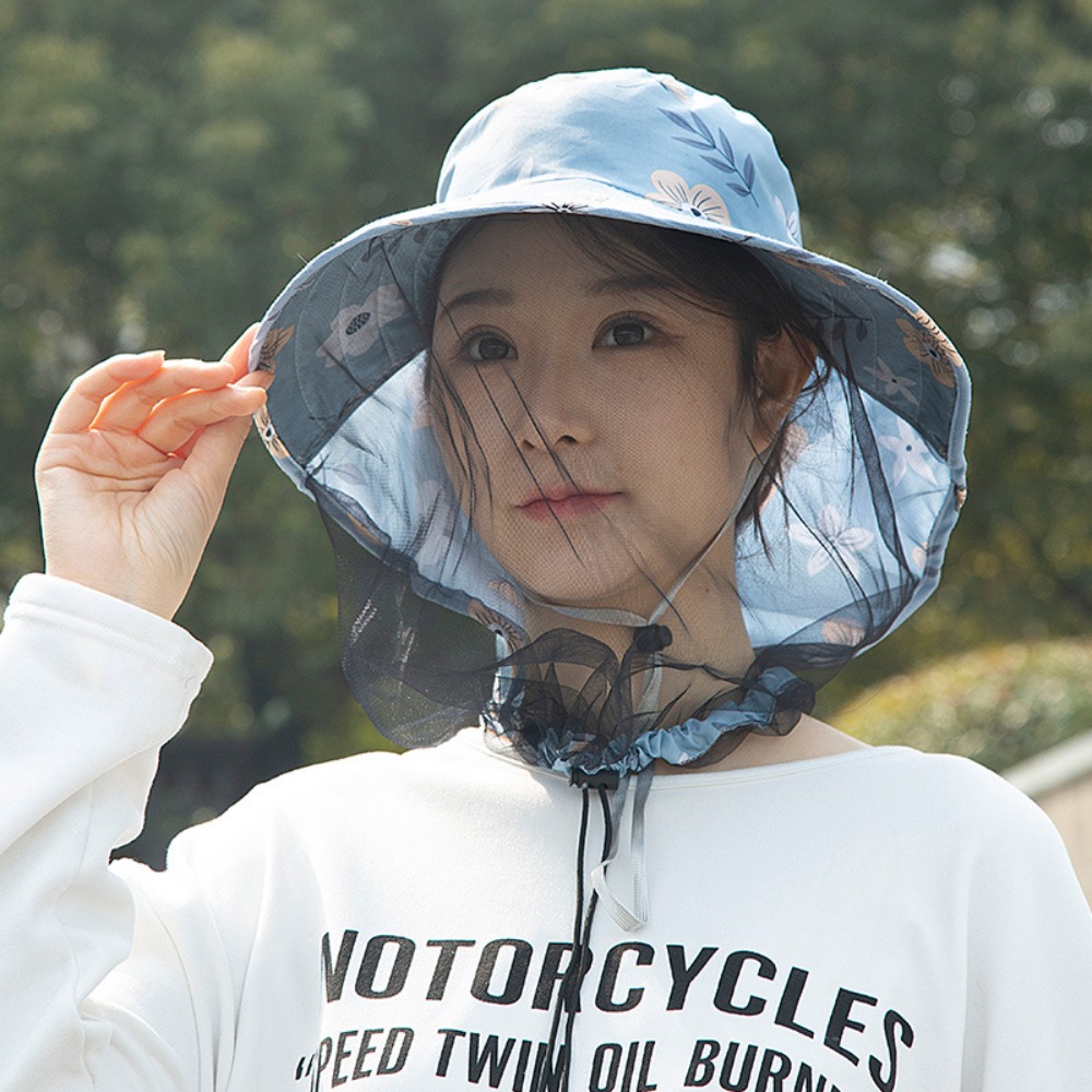 Agriculture Farming Hats - Topi Anti Nyamuk Printing Bee, Pelindung