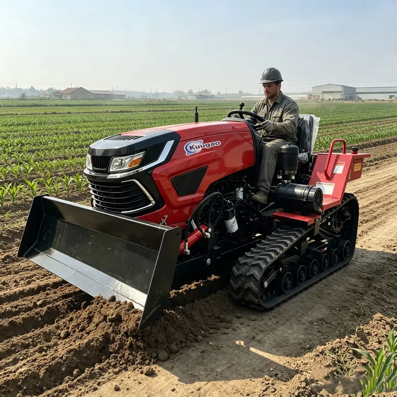 Farming Or Agriculture - Traktor Crawler Pertanian 50HP dengan Pengolah
