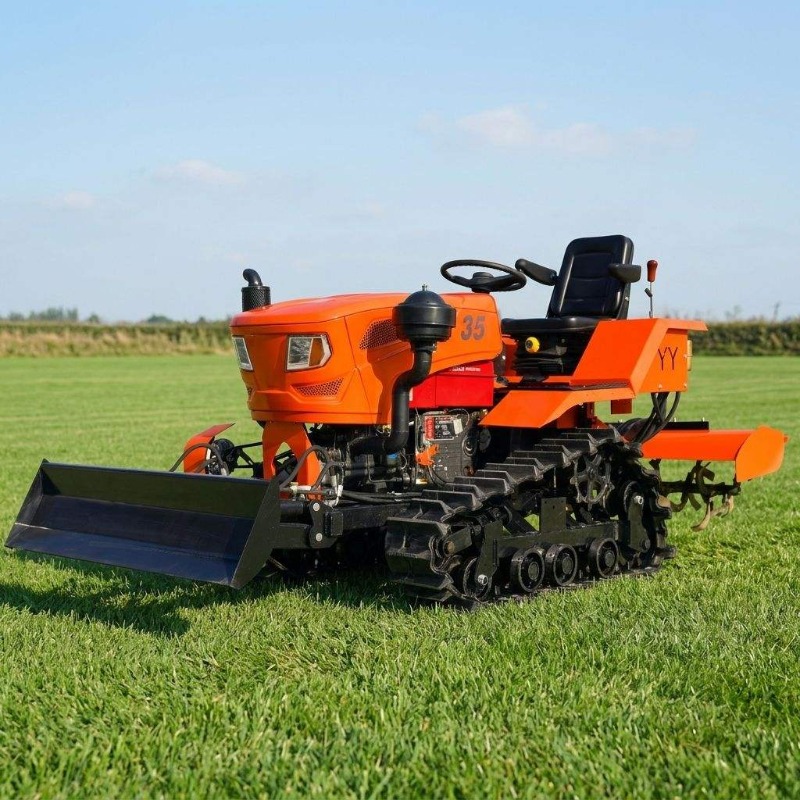 Agriculture Farming Equipments - Traktor Crawler 4WD Rotary Tiller 35HP,