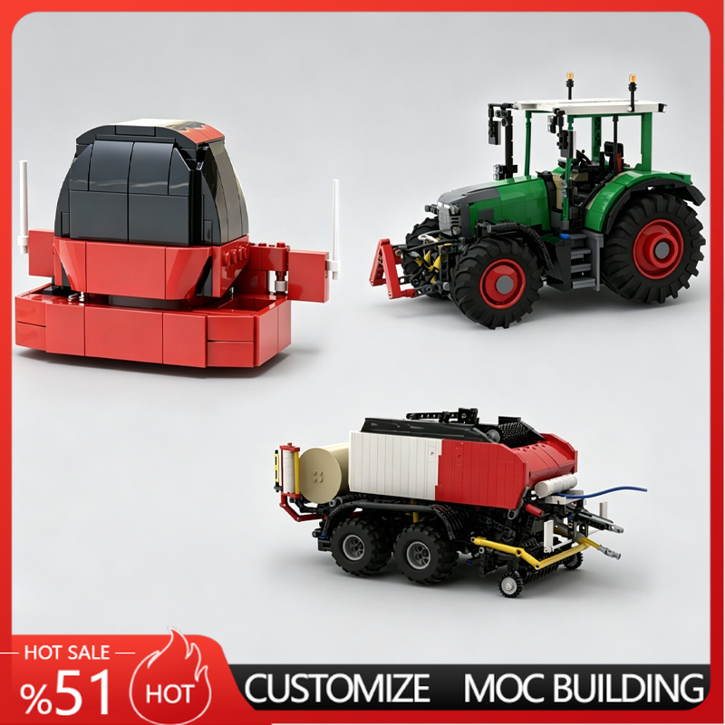 Farming Agriculture Model - Traktor Pertanian Hijau Baru dengan Trailer