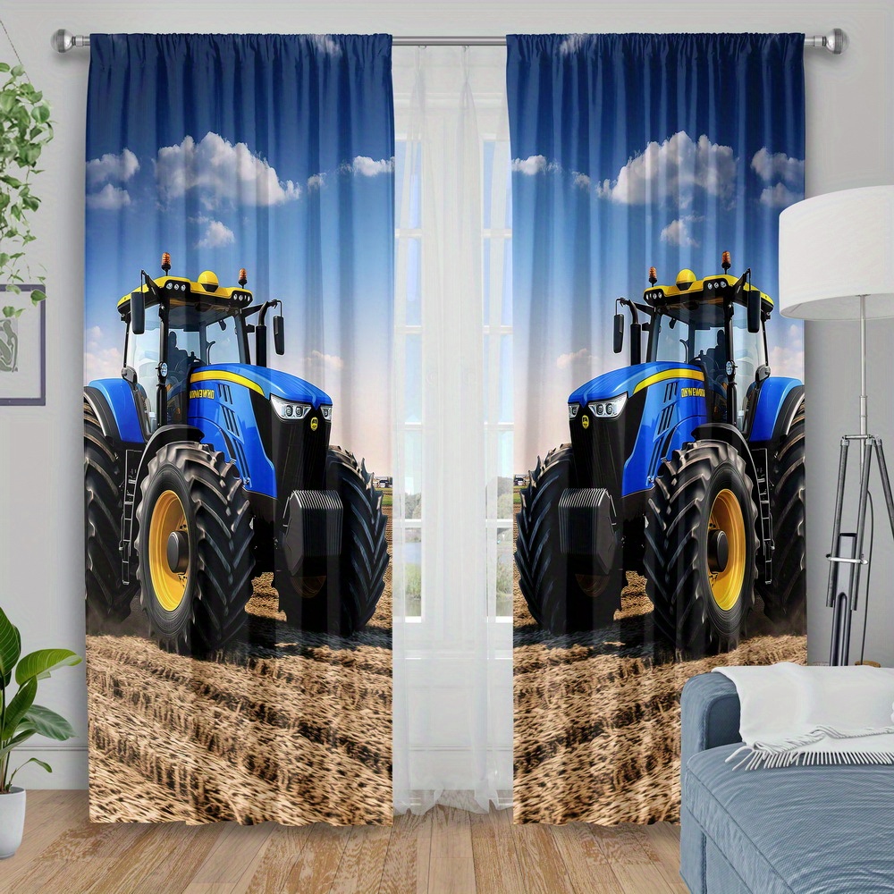 Tirai Traktor Biru, Tirai Berm - Agriculture Farming For Kids ulasan dan harga