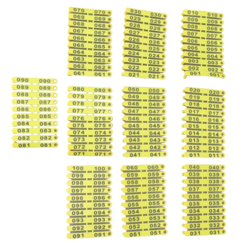 100PCS 001-100 Nomor Tag Terna - Livestock Ear Tag ulasan dan harga