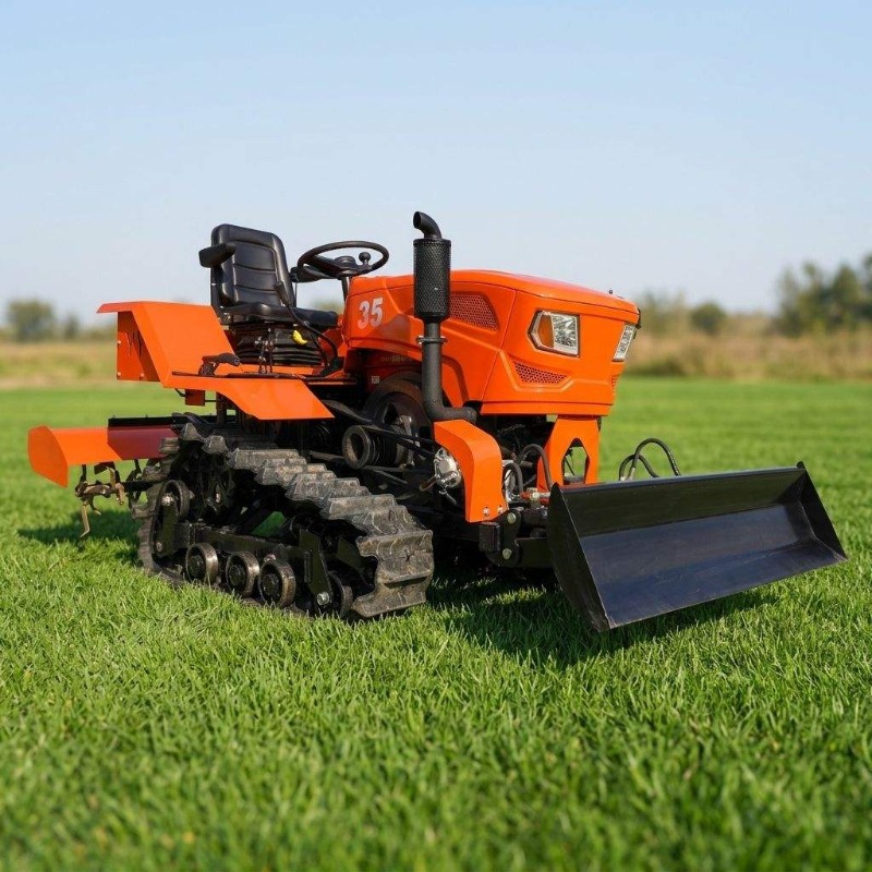 Traktor Crawler 4WD Rotary Til - Agriculture Farming Equipments ulasan dan harga