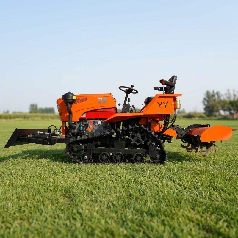 Traktor Crawler 4WD Rotary Til - Agriculture Farming Equipments ulasan dan harga