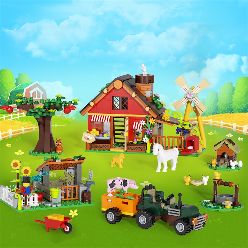649 Buah Blok Bangunan Kincir  - Agriculture Farming For Kids ulasan dan harga