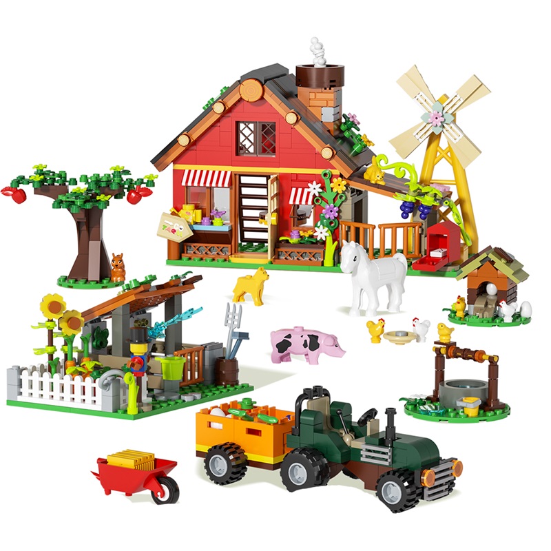 649 Buah Blok Bangunan Kincir  - Agriculture Farming For Kids ulasan dan harga